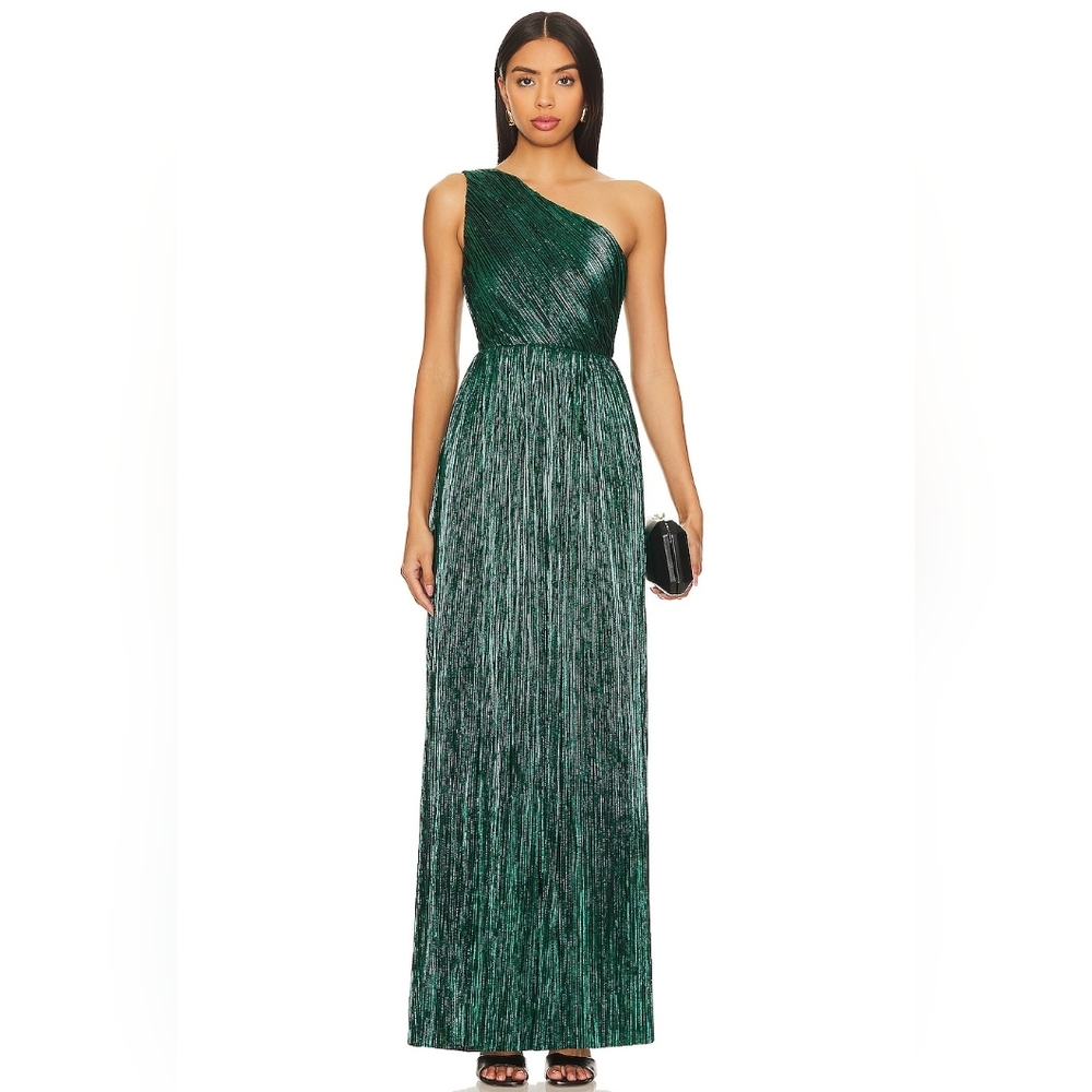 x REVOLVE Claire Pleated Gown in Green House of Harlow 1960
